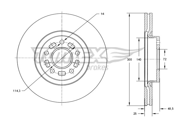 TOMEX Brakes Bremsscheibe